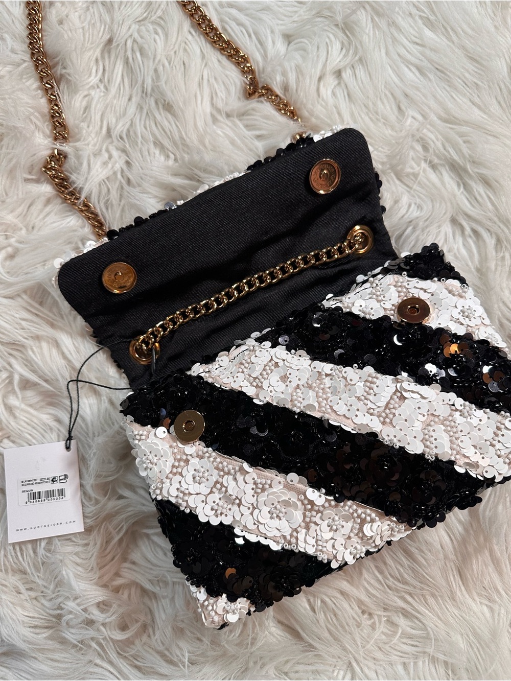 Kurt Geiger • The Kensington Sequin and Beaded Crossbody Purse - Picture 4 of 17